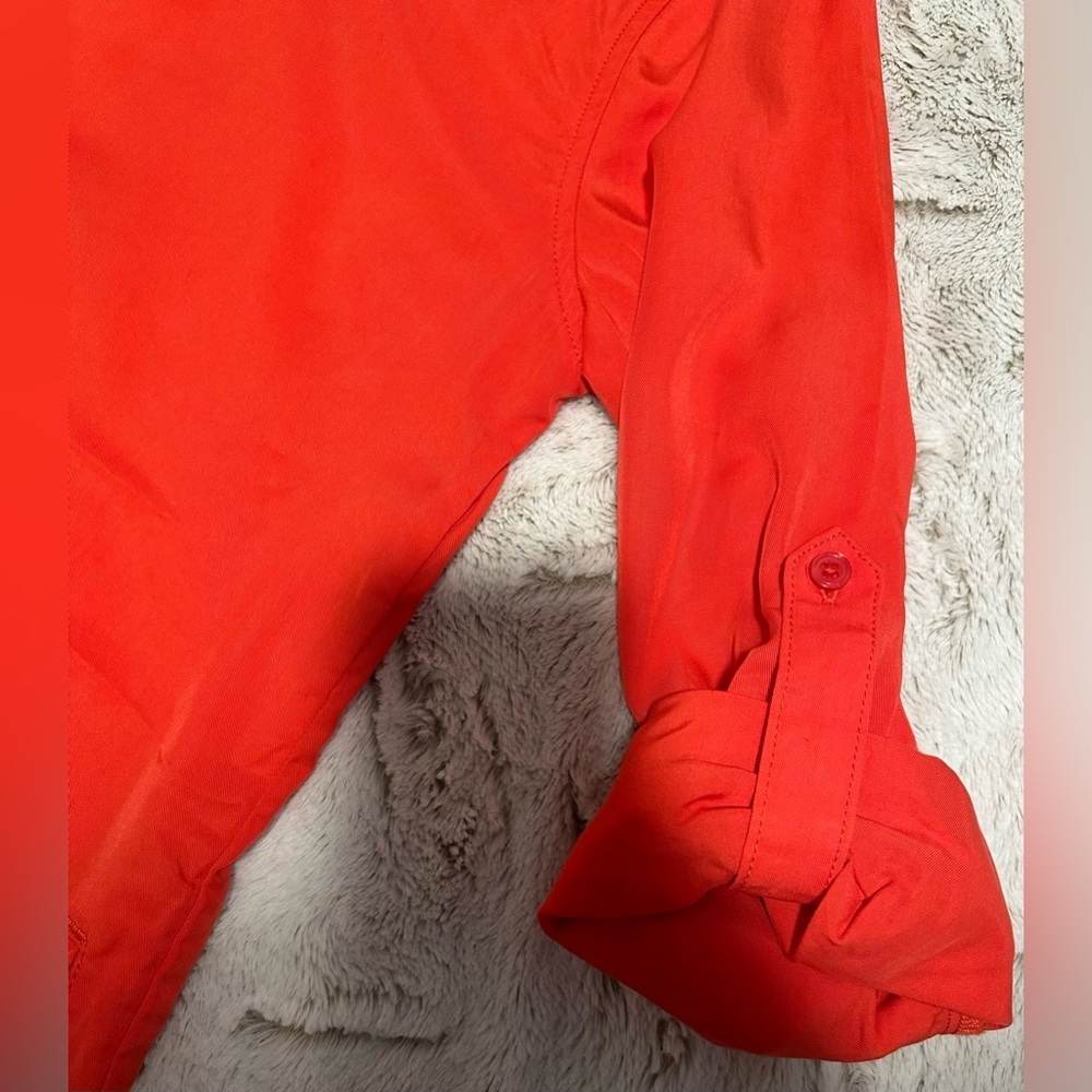 Kut from the Kloth Vibrant Red V Neck Dress - Picture 5 of 16